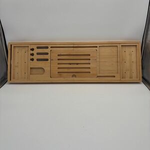 Ohuhu Bathtub Caddy Tray Unisex OS Brown Excellent Bamboo‎ Extendable Foldable